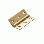 Lot de 2 paumelles laiton pour meuble HETTICH, l.64 x l.40 mm