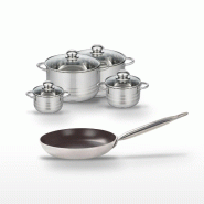Lot Poêle 32 cm & 4 Faitouts Elo Bistro Line - gris 3176239985313