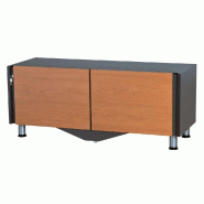 Meuble présentoir à tiroirs L120xP44xH50cm - gris anthracite - personnalisable avec façades Banko H40cm