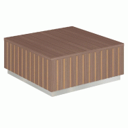 Podium pour mannequins Vertigo T03 MDF naturel et noyer 60x60x25cm