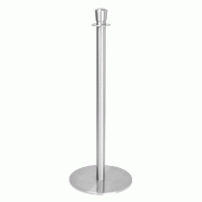 Poteaux d'accueil base plate Bolero inox brossé (lot de 2) - inox GP639