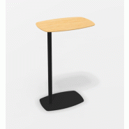 Table d'appoint "LAN" - Standard, Noir, Bois naturel