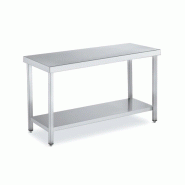 Tables Inox de Travail Centrale DISTFORM Premium avec étagère - Profondeur 600 mm longueur 1300 mm - QC160130 Tables Inox de Travail Centrale DISTFORM Premium avec étagère - Profondeur 600 mm longueur 1300 mm - QC160130