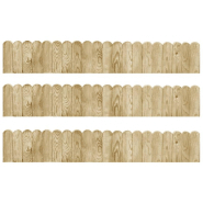 Vidaxl rouleaux de bordure 3 pcs 120 cm bois de pin imprégné 3053643