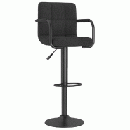VidaXL Tabouret de bar Noir Tissu Modèle Aero Stella Élite - noir 334631