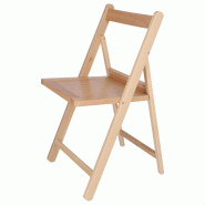 WellHome - Chaise NORTE en bois de hêtre, finition vernie, 43 x 47 x 79 cm - beige Bois massif WH13358