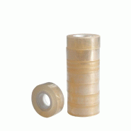 Adhésif Rocket - 33m x 19mm - Transparent - Lot de 8 rouleaux en polypropylène indéchirable