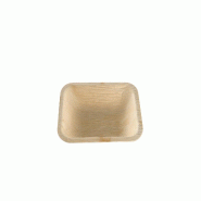 Betik Ecoline – 100 unités – Plateau rectangulaire feuille de palmier – 15 x 13 cm - beige Matériau naturel 1010277