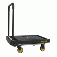 Chariot plateforme repliable avec roues escamotables