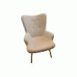 CHAUFFEUSE SCANDINAVE LINZI GRIS CLAIR/BOIS- RECONDITIONNÉ