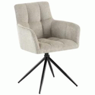 CLP Chaise de salle à manger Jonah Tissu Taupe - gris textile 325794 CLP Chaise de salle à manger Jonah Tissu Taupe - gris textile 325794