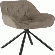 CLP Chaise de salle a manger Rimio Cord Cordon HBT: 82x56x62 cm Taupe - gris textile 327850
