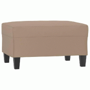 Décoshop26 - Repose-pieds tabouret rembourré en PVC marron clair 70 x 55 x 41 cm cadre robuste DEC030115 - 3000257732683