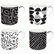EASY LIFE Coffret 4 mugs 30 cl - Graphiti - 035-1213171