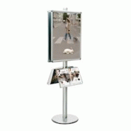 Edimeta Présentoir Visual-Displays® GRIS double face 2 cadres 60 x 80 et 2 étagères Plexiglass - gris aluminium 214607 Edimeta Présentoir Visual-Displays® GRIS double face 2 cadres 60 x 80 et 2 étagères Plexiglass - gris aluminium 214607