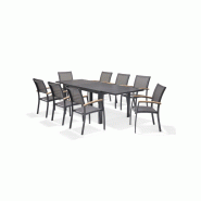 Fauteuil de jardin fixe essence 61,5x58x92,3cm – MTF – aluminium et teck – 2nab3128
