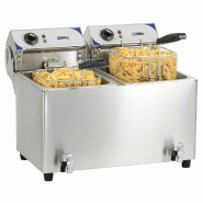 Friteuse électrique à poser avec vanne de vidange 2 x 7 l et puissa... - PCFEV72B