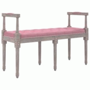 Helloshop26 - Banc banquette 110 x 40 x 70 cm velours rose 02_0010600 - 3000583682720 Helloshop26 - Banc banquette 110 x 40 x 70 cm velours rose 02_0010600 - 3000583682720