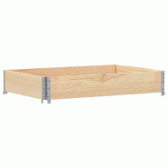 Helloshop26 - Jardinière bac lit surélevé plantes fleurs terrasse jardin 120 x 80 cm bois massif de pin marron 02_0037404 - marron métal 3000213866094