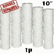 LOT 5 CARTOUCHES BOBINÉES 10 POUCES 1 MICRON LOT 5 CARTOUCHES BOBINÉES 10 POUCES 1 MICRON