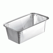Moule à Cake Aluminium NOVATRAY 595ml  -175x95x60mm - Plat Haut Cuisson à Cœur Jetable Snacking NovaPac - Lot de 1000 unités - KM607