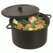 Pot cocotte + couvercle PP réemployable LOOP 650 ml noir - par 80