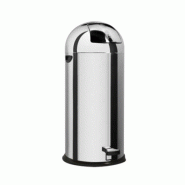 Poubelle OBUS inox avec pédale à pied Ø38 cm 50 litres | L2g - CPP52SS