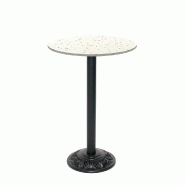 RestooTab - Mange-debout Versailles Ø50cm décor terrazzo cassata - blanc fonte TB-VRSFF-R50M-TER.CAS