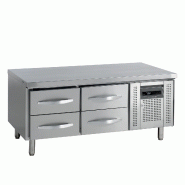 Soubassement réfrigéré UC5240 4 tiroirs GN1/1 pces Inox TEFCOLD