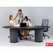 Table de réunion Parcell 6 à 10 personnes - pieds en métal revêtu en PET - dimensions 200/240/280 x 120 cm