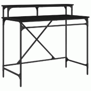 VidaXL Bureau Chêne noir 100 x 50 x 90 cm Bois d'ingénierie Modèle Ventura Modern - 881278