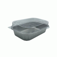 Barquette aluminium premium 780ml + couvercle par 50 pièces JORIDEAL - 3519400999205