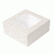 Boite pâtissière avec fenêtre The Pack Deco nano micro 18x18x7,5cm - par 50