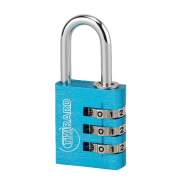 CADENAS À CLÉ TYPE 1 ALUMINIUM CODE 30 MM BLEU