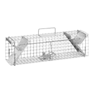 CAGE PIÈGE PIÈGE À ANIMAUX PIÈGE À NUISIBLES (TAILLE : 650 X 170 X 200 MM, MAILLES : 25 X 25 MM, ACIER (GALVANISÉ)) 14_0005717