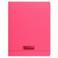 Calligraphe Lot de 10 Cahier Ligne 8000 A4, 96p./48 feuilles 90 g/m² piquées, couv. PP rouge, Séyès - 3210330181332