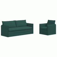 Canapé 2 pcs Vert foncé 196 x 82 x 85 cm tissu Modèle Aero Advance Pro - Matériau naturel 8721364375017