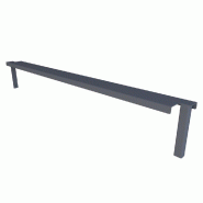 Chapeau de tête de gondole GP25 anthracite 100x6x3 cm