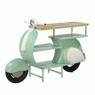 Console Road to Vintage vert plateau bois 150x52x99 cm