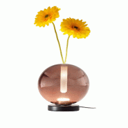 Fabas Luce Lampe De Table Wengen Amethyst En Verre Borosilicate, Led 7W 540Lm, Variateur Tactile, Température 2700K-3000K-4000K, Ip20, Luminaire Chic