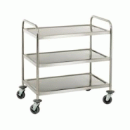 GGM Gastro Chariot de service/transport inox 3 plateaux P600 - 4063326180791 GGM Gastro Chariot de service/transport inox 3 plateaux P600 - 4063326180791