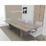 Grande table de réunion rectangulaire TAK - Mobel Linea. - Non, 300, Chêne grisé