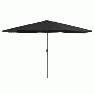 Helloshop26 - Parasol d'extérieur avec mât en métal 400 cm noir 02_0008265 - noir métal 3000441882729