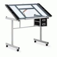 Helloshop26 - Table à dessin bureau inclinable et réglable en hauteur 104 x 60 x 90 cm plateau en verre 14_0003607 - 3000233788987 Helloshop26 - Table à dessin bureau inclinable et réglable en hauteur 104 x 60 x 90 cm plateau en verre 14_0003607 - 3000233788987