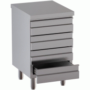 KBS Gastrotechnik KBS Armoire à tiroirs 3 tiroirs 500x600x850 mm sans rebord Acier inoxydable - Acier inoxydable 18/10 90612101