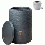 Kit cuve arrondo 250 l gris graphite - ø 65 x 93 cm