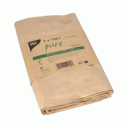 Papstar 3 sacs poubelle en papier "pure" 120 l 95 cm x 70 cm x 25 cm marron , 2 couches - 48194000 Papstar 3 sacs poubelle en papier "pure" 120 l 95 cm x 70 cm x 25 cm marron , 2 couches - 48194000