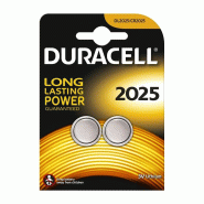 Piles bouton Duracell DL2025B2 CR2025 3 V Lithium 2 pièces - 5000394203907