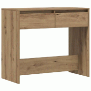 Table console chêne artisanal 89x41x76,5 cm bois d'ingénierie Modèle Apex Design Plus - 856775