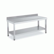Table Inox de Travail DISTFORM Premium avec Dosseret et étagère - Profondeur 500 mm longueur 1600 mm - QM150160 Table Inox de Travail DISTFORM Premium avec Dosseret et étagère - Profondeur 500 mm longueur 1600 mm - QM150160